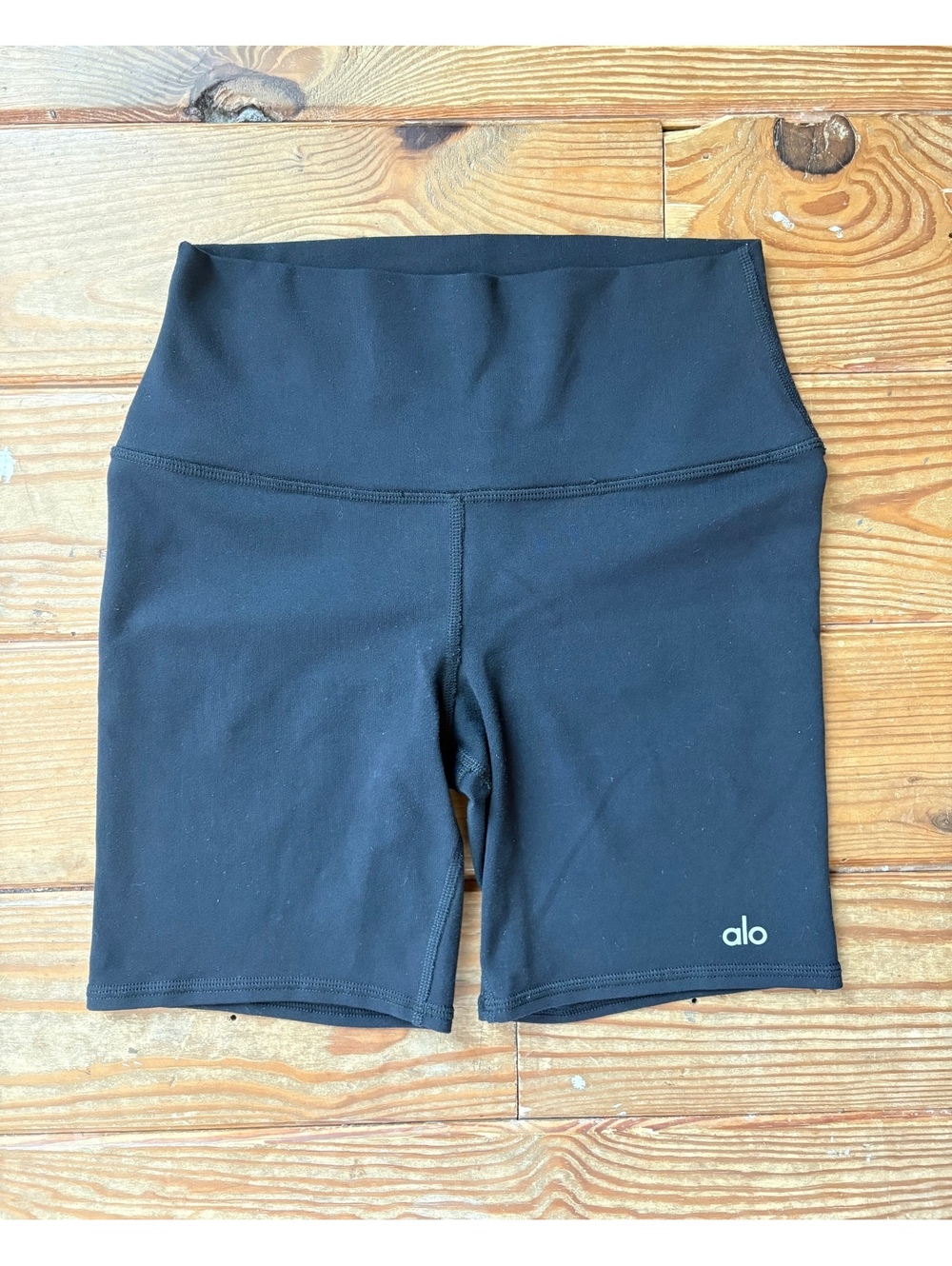 Alo Yoga Black High Waist Biker Shorts 5” Inseam Women’s Small? No Size Tag